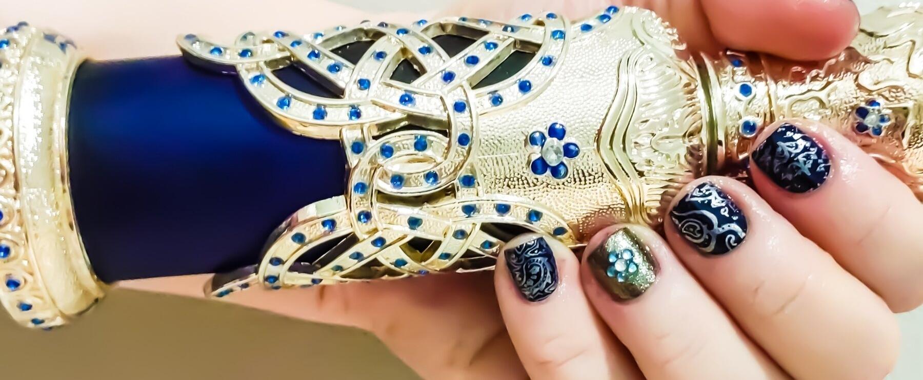 Nail Art Inspired by Perfume Bottles