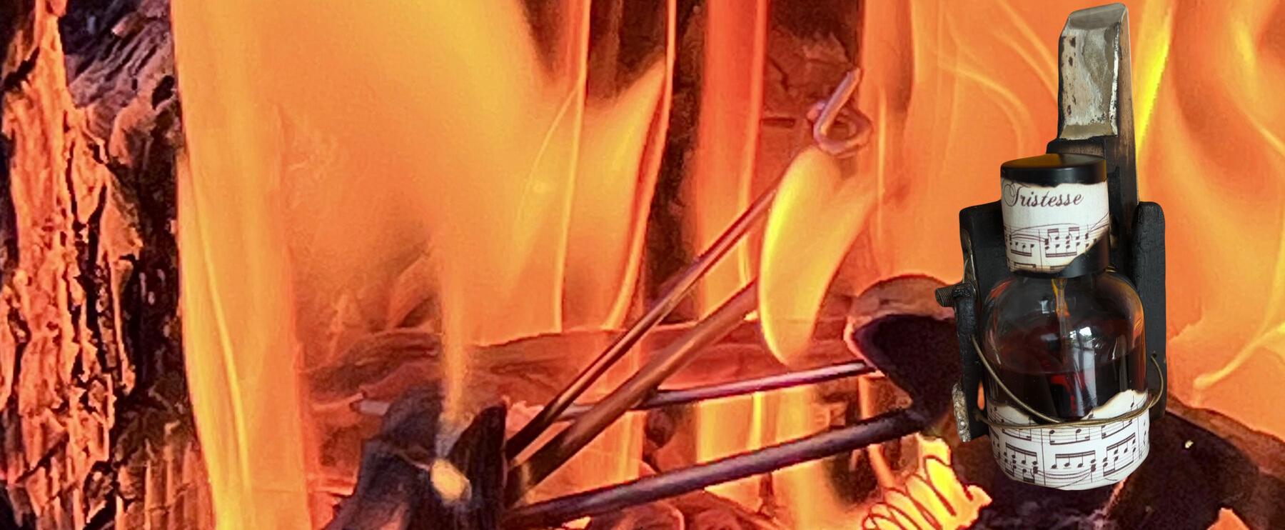 Burning Piano or: The grand tour of twenty small perfume bottles