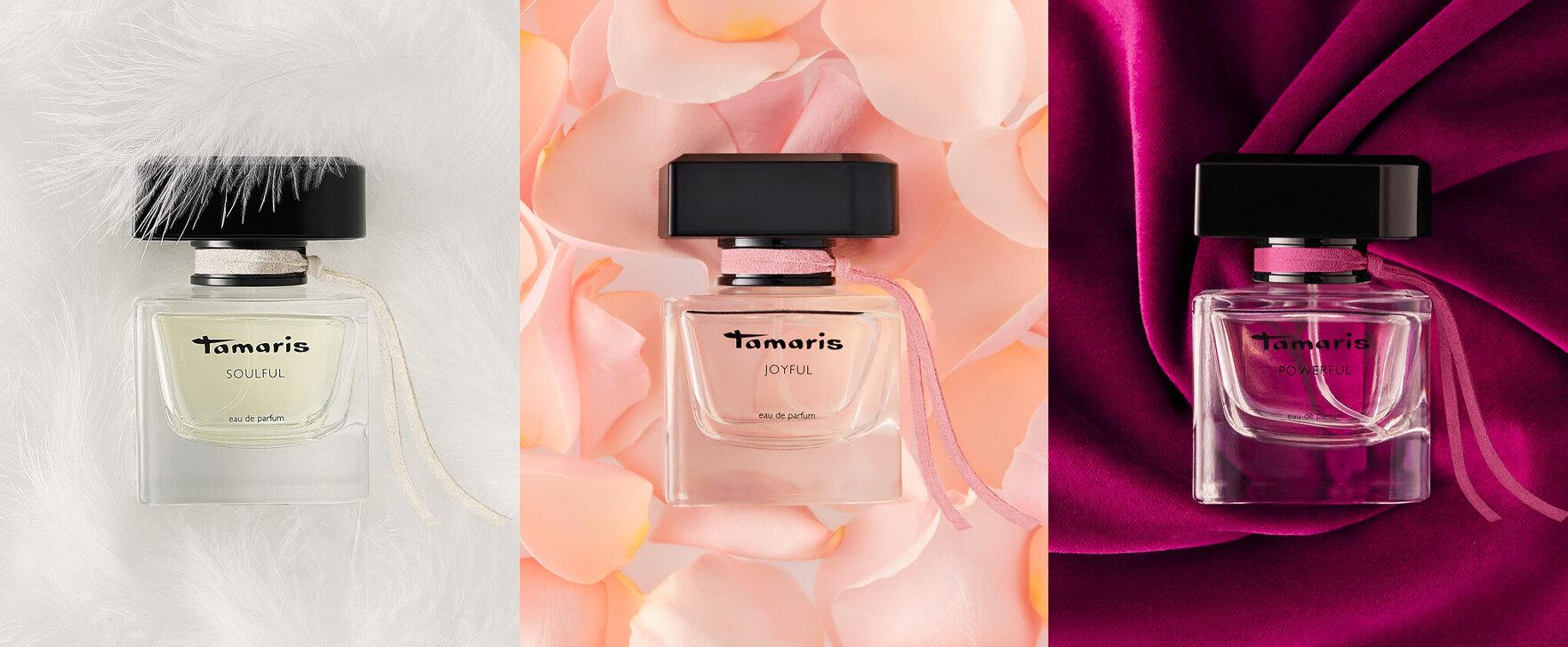 Tamaris' Parfümdebüt: Die neuen Damendüfte „Powerful“, „Joyful“,und „Soulful“