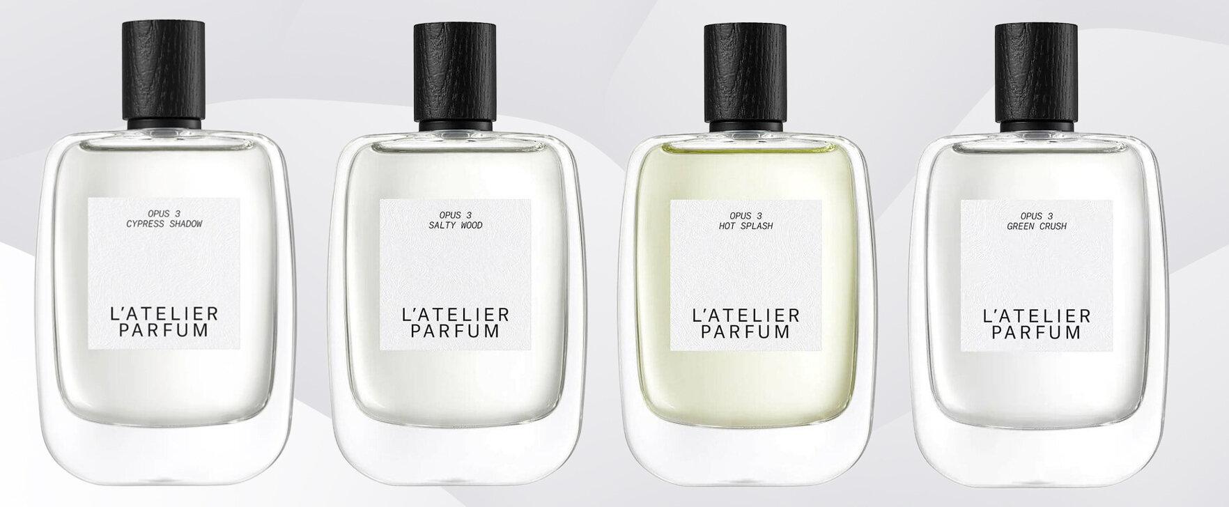 L'Atelier Parfum enthüllt die „Opus 3“-Duftserie: „Cypress Shadow“, „Salty Wood“, „Hot Splash“ und „Green Crush“