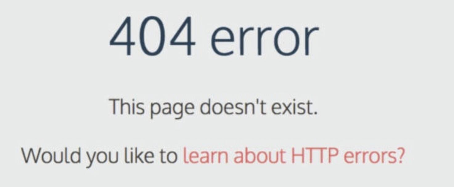 Error 404 