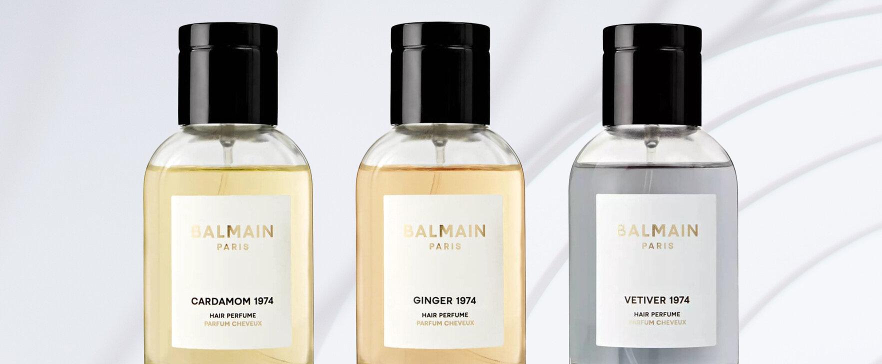 „Cardamom 1974“, „Vetiver 1974“ und „Ginger 1974“: Die neuen Haarparfums von Balmain 