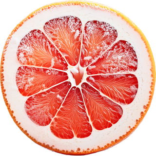Frosted red grapefruit
