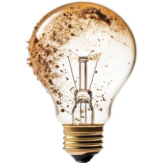 Dusty light bulb
