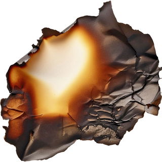 Burnt paper
