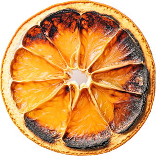 verkohlte Orange