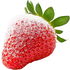 gefrostete Erdbeere