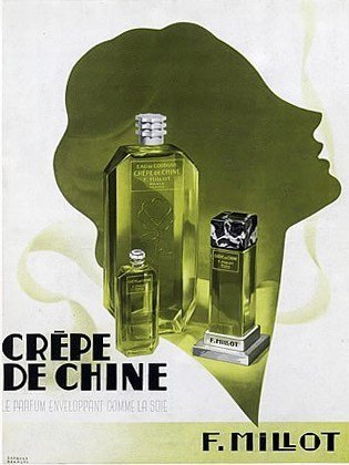 CRÊPE de CHINE 香水 E. M. Llot Crêpe de Chine F. Millot perfume - a fragrance for women 1925