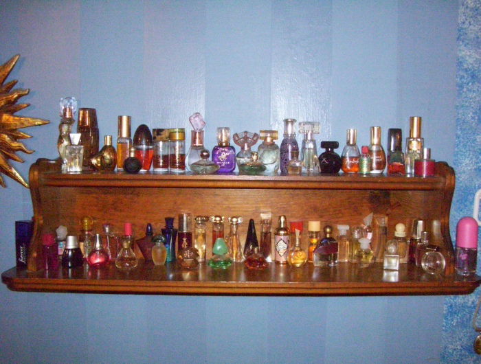 another shelf of mini bottles - I installed it upside down on purpose