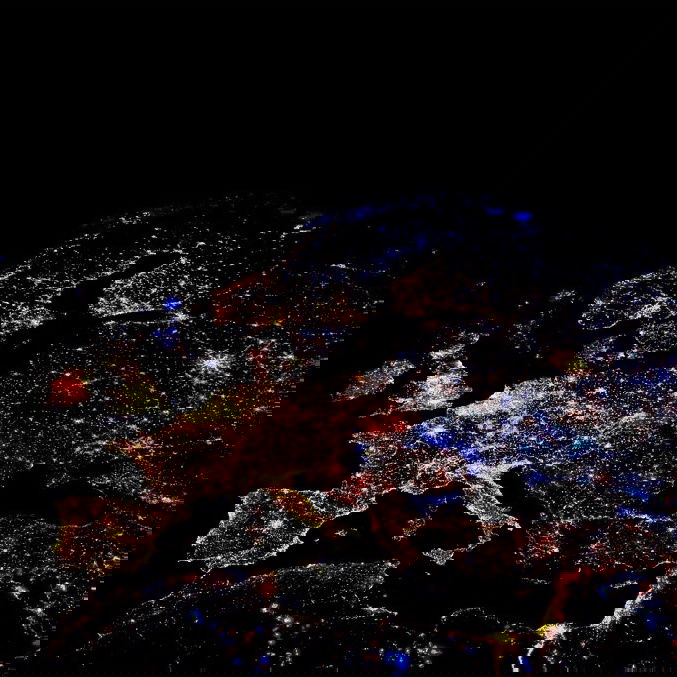 Europa bei Nacht