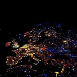 Europa bei Nacht