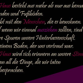 Wenn Häuser sprechen k...