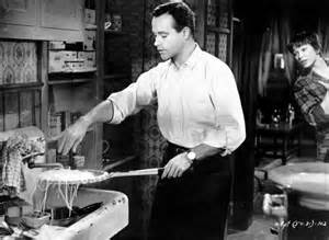 "Das Apartment", einer meiner Lieblingsfilme. Jack Lemmon hat leider gerade kein Nudelsieb zur Hand.
