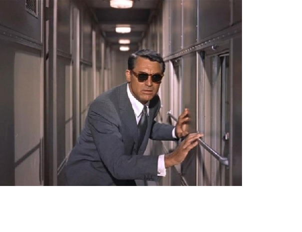 "Der unsichtbare Dritte". Cary Grant in Schwierigkeiten.