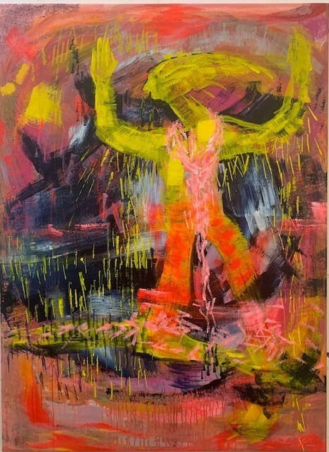 "Der Regenmacher"   Acryl auf Leinwand, 10/2021