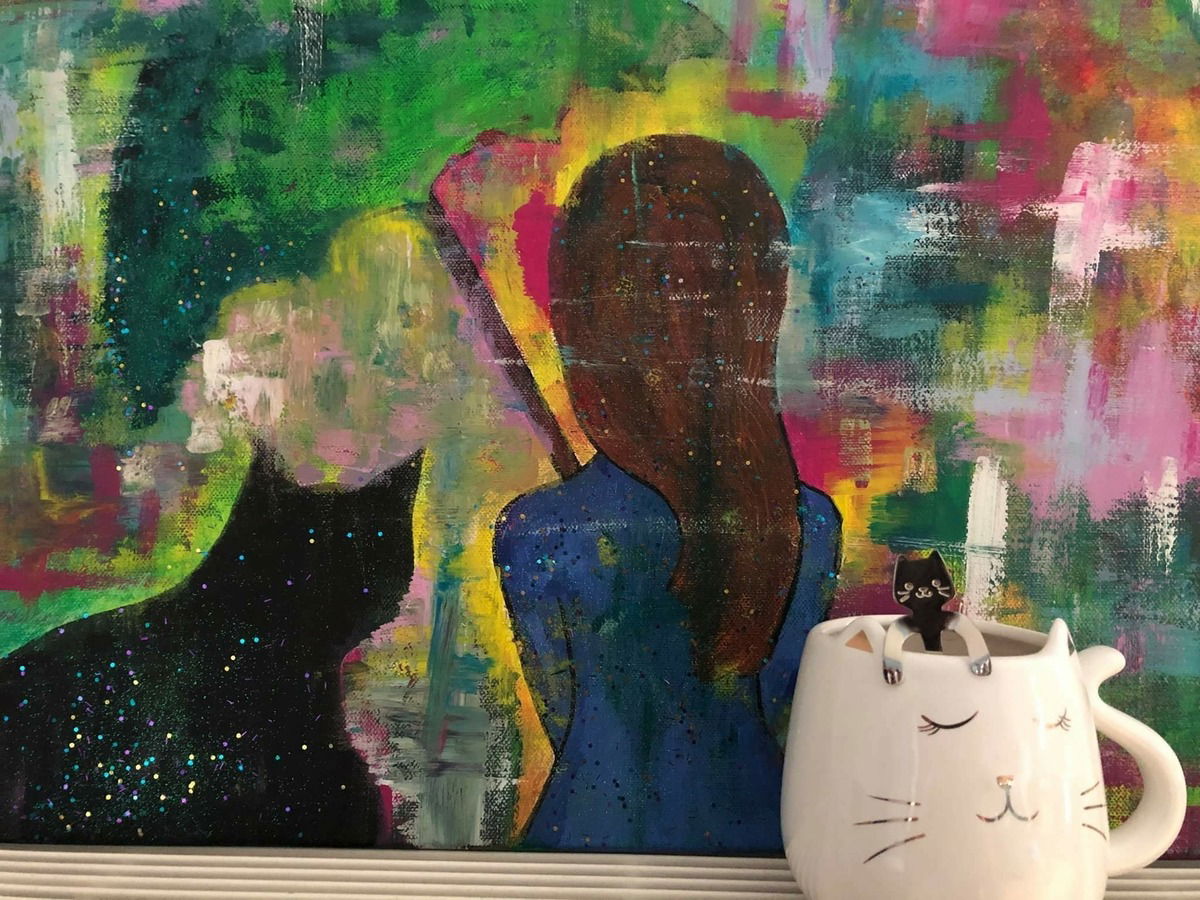 4ajbukoshk-Art® präsentiert: Neoexpressionistischer Salem Saberhagen in Gesellschaft einer seiner anderen Persönlichkeiten