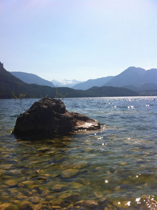Heut in da Seewiesn:) 26° hod a,  da Oitnausseer See...da Schnee locht uma, vom Dachstein.