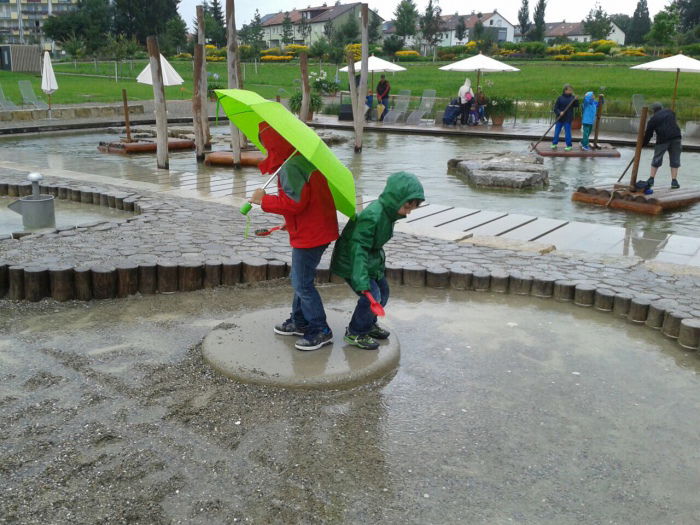 Landesgartenschau bei Regen