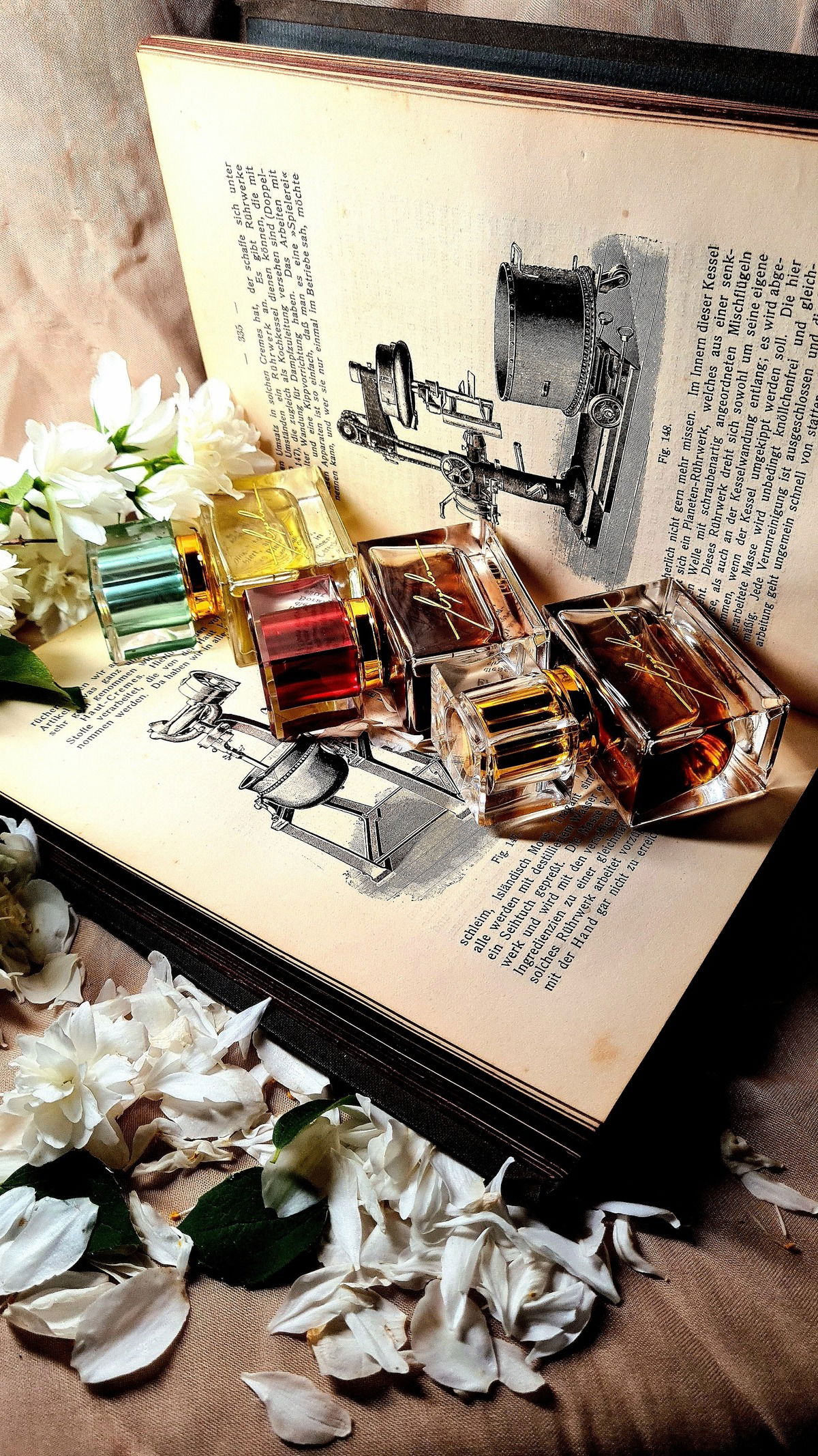 Angelos Angeliki, Irida und Yassemi,  Jasminblüten und Parfumeur-Buch aus 1912 💓