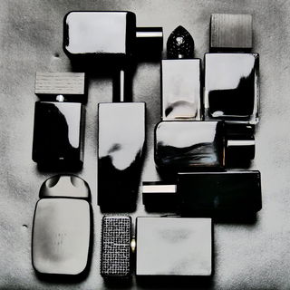 Schwarze Flakons meiner...