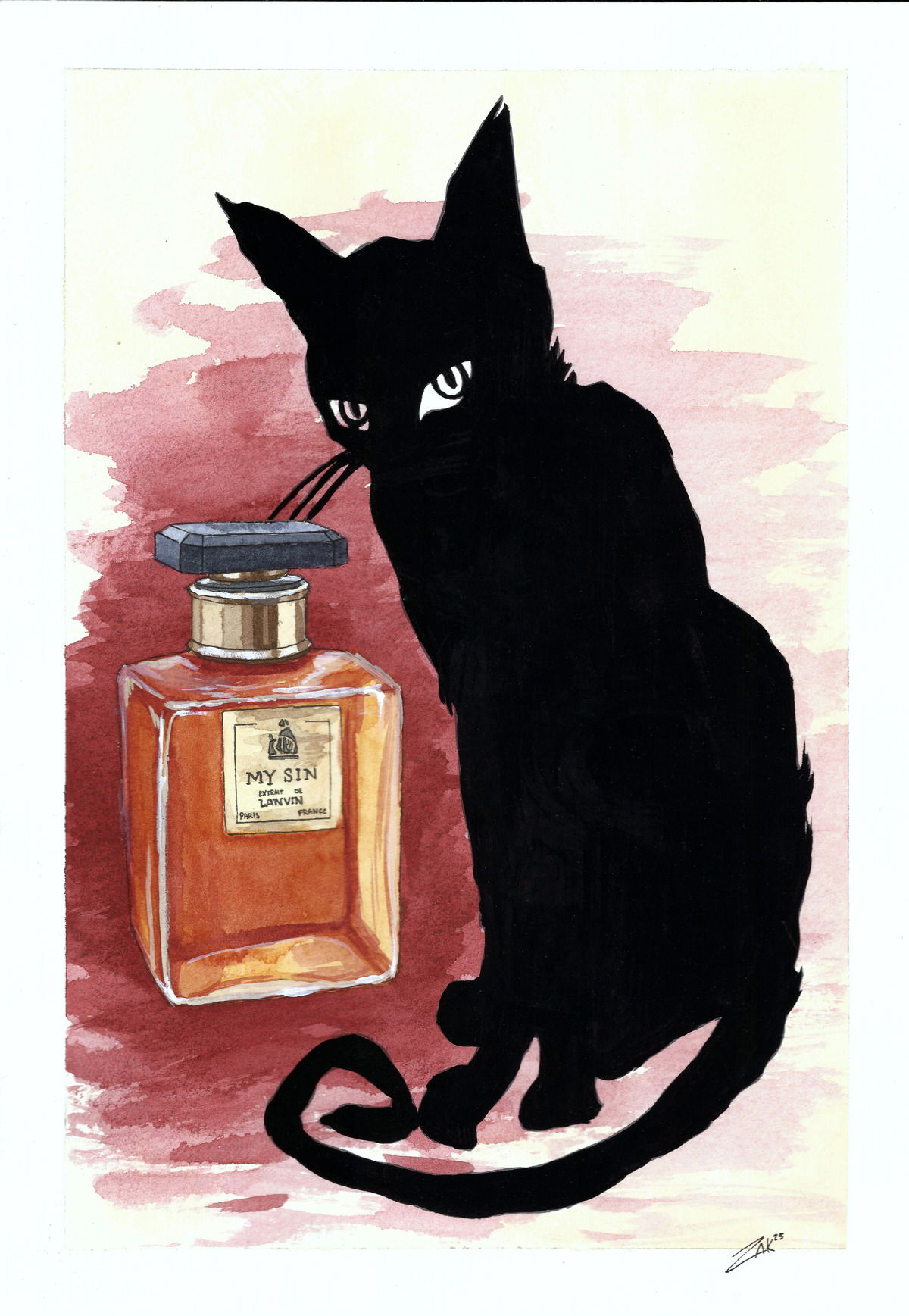 My Watercolor of Lanvin My Sin