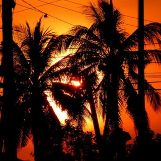 Sonnenuntergang in Baan...