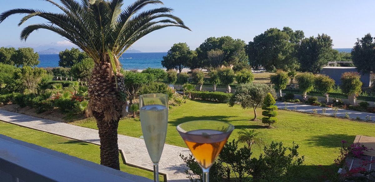 Blick von unserem Zimmer in Kos, Kardamena, Mai/Juni 2019