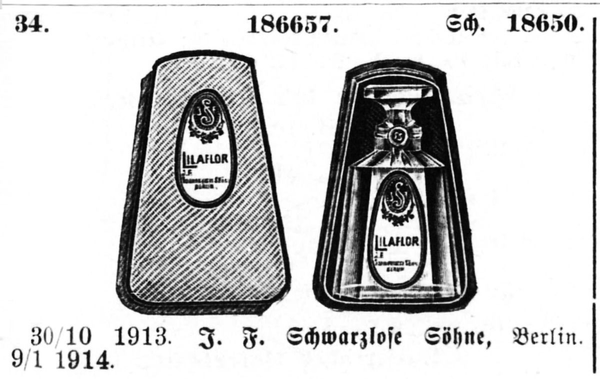Lilaflor, Parfum,  J.F. Schwarzlose Söhne, Registereintrag 1914
