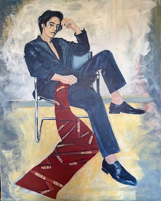 Lee Dong Wook - koreanischer Schauspieler und Model  2025, Acryl auf Leinwand H/B 100 X80 cm