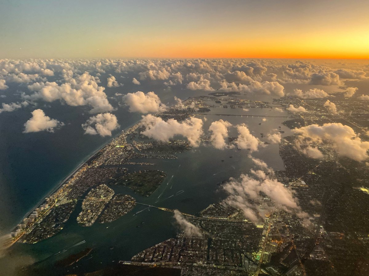 Anflug auf Miami  Weihnachten 2019