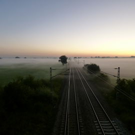 Morgens, auf dem Weg zu...