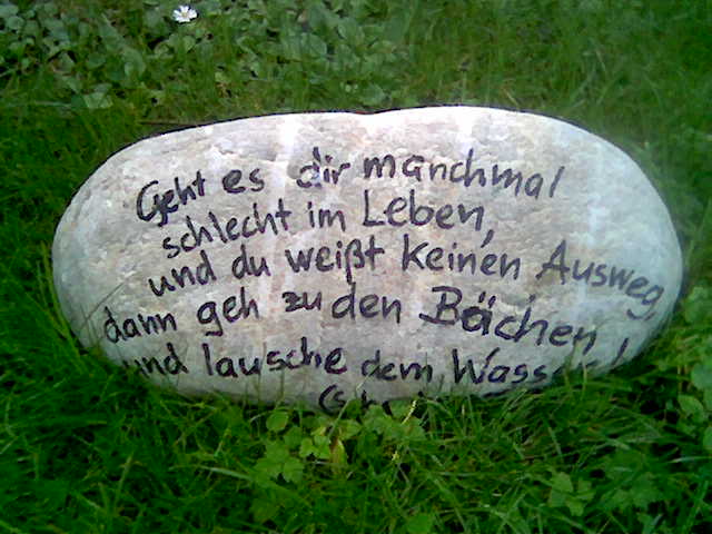 Im Garten der Quelle des Flusses Lauter