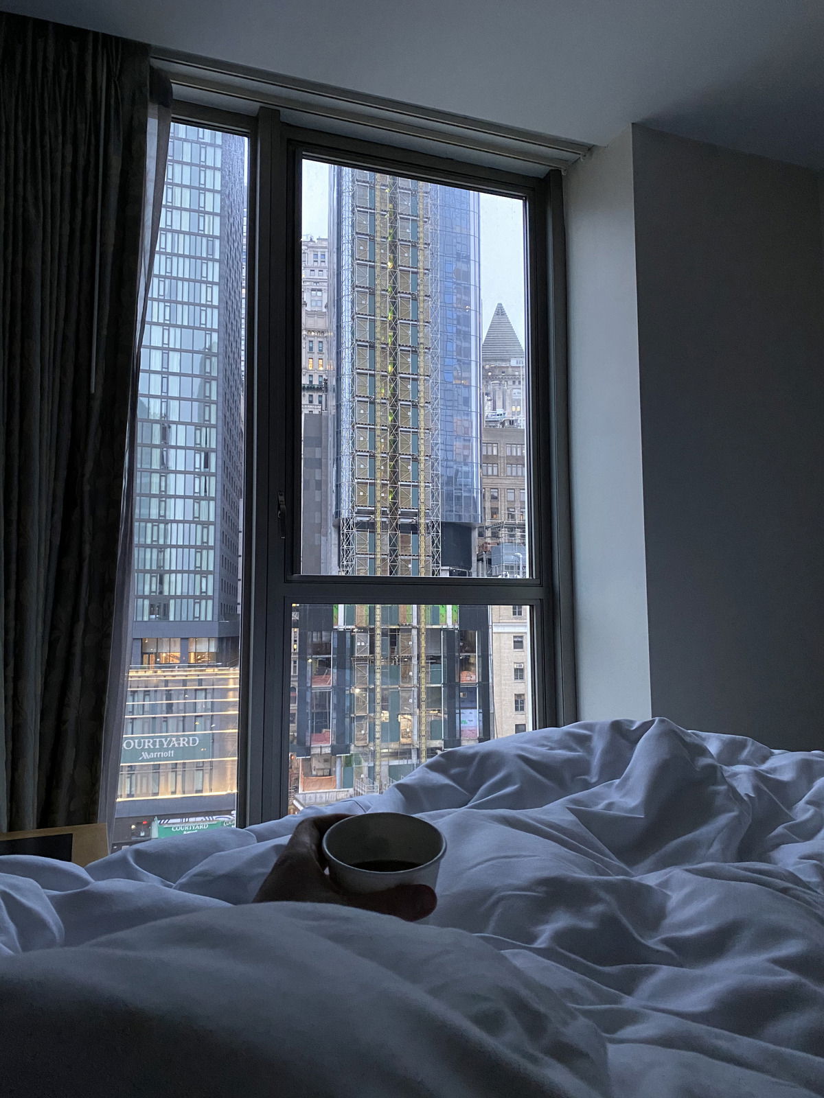 Juni 2021: Morgenkaffee in New York.