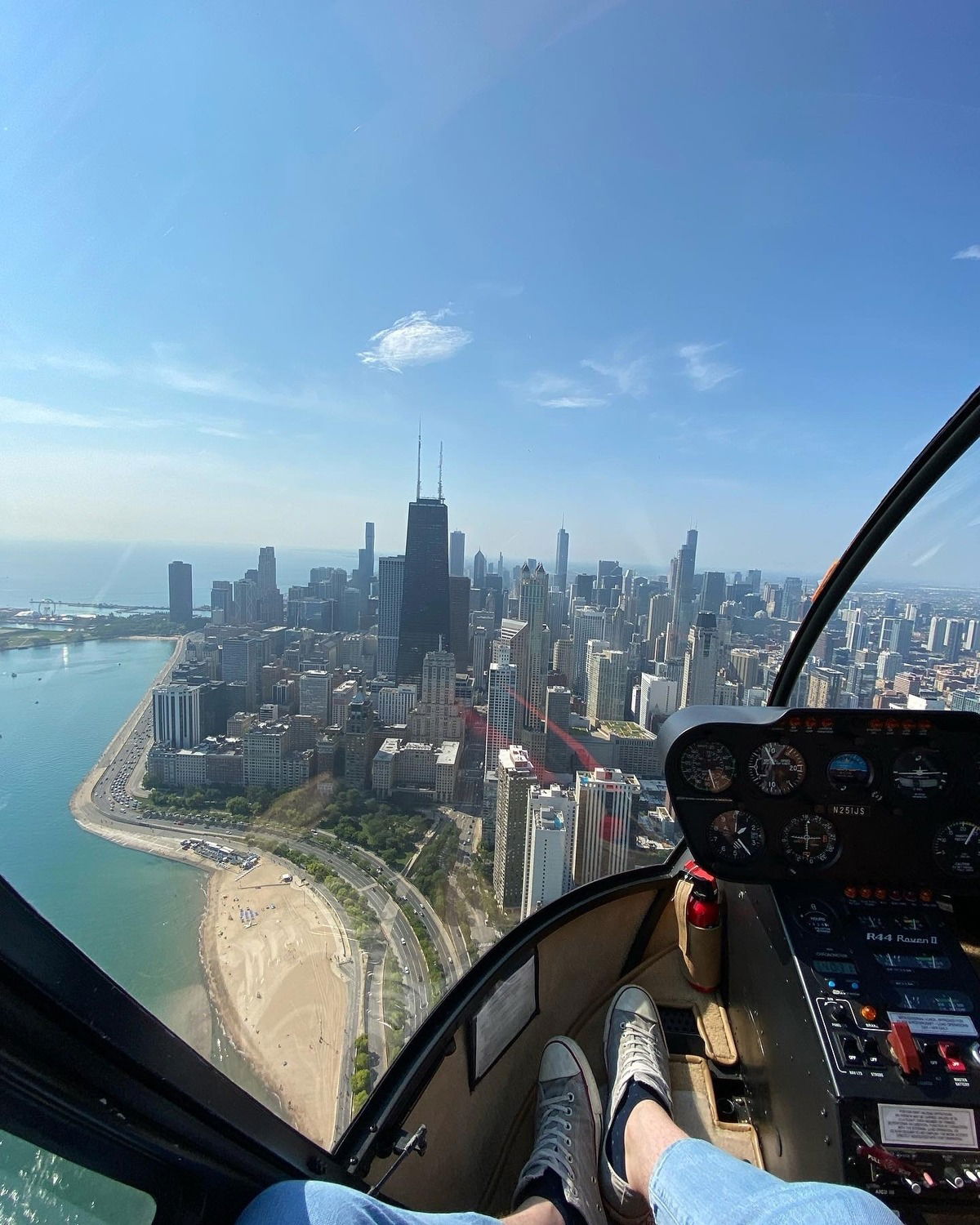 Taxi-“Flug” in Chicago: Bei dieser Aussicht verzichte ich auf jedes Uber ;)