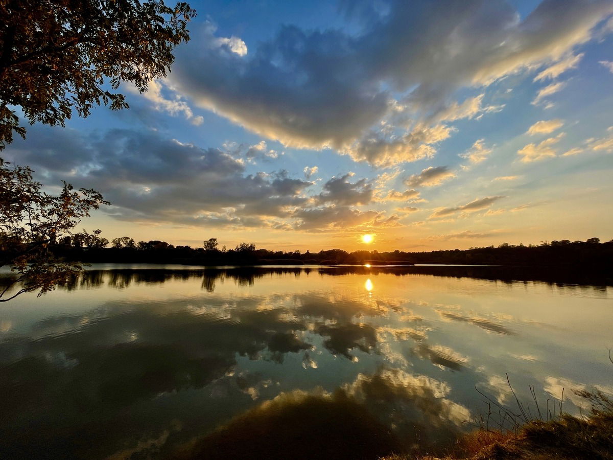 Sonnenuntergang am Wienerberg Teich