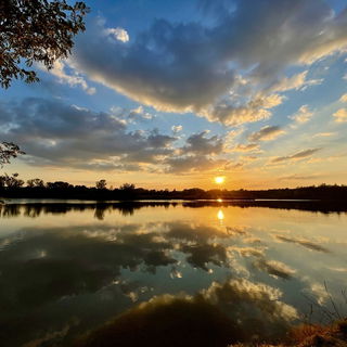 Sonnenuntergang am Wien...