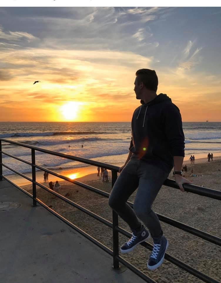 Huntington Beach, Kalifornien im Winter.