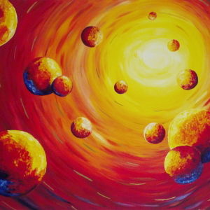 Ich male mit Acyl Farbe...