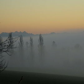 Nebel kriecht vom Inn d...