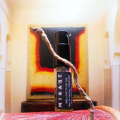 Wurzel auf Safranteppich betrachtet Steinkohle auf Wildleder (von Floyd)