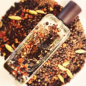 With notes of Oak, Oakmoss, Green notes, Caraway, Paprika, Patchouli, Pepper, Cedar & Cumin. For some reason, I also perceive Cardamom, so I've added that to the 