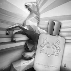 parfums de marly - galloway: nur ein wenig puderzucker und pfeffer auf der frisch gebleichten weissen weste - ansonsten mag er’s unbefleckt & farblos - denn dieser jockey ist ein echter saubermann! ;)