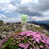 Mein Frisch-und-sauber-Duft, auf fast jeder Tour dabei. Quasi die portable Dusche. Hier auf dem Glungezer bei Innsbruck. (von Fabistinkt)
